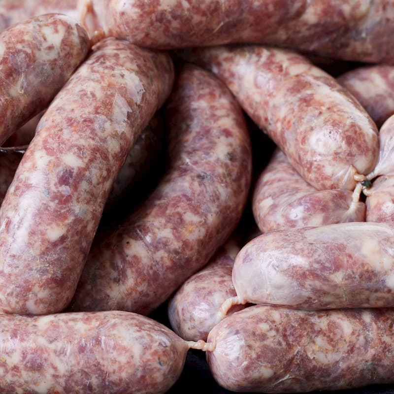 Wildschwein Pilz Bratwurst
